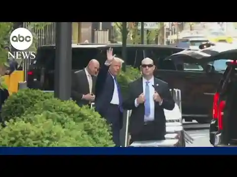 Trump departs to hear opening statements in hush money trial