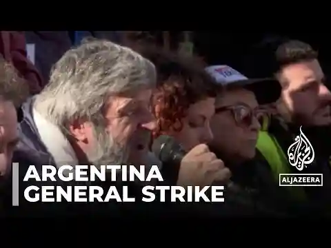 Argentina protests: Multiple unions strike over budget cuts