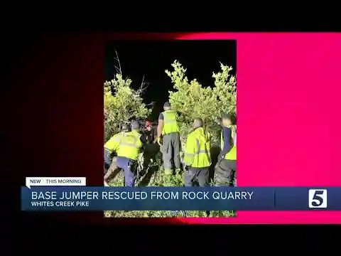 Base jumper rescued from Rock Quarry
