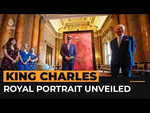 King Charles unveils royal portrait | #AJshorts