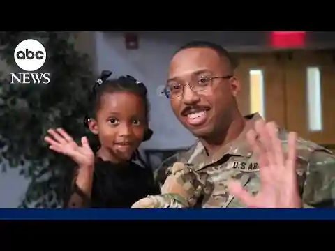 Military dad surprises daughter at kindergarten ceremony