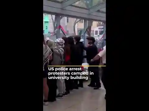 Police in US remove protesters camped inside Fordham Uni building | #AJshorts