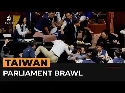 Scenes of chaos as Taiwan parliament brawl escalates into the night | Al Jazeera Newsfeed