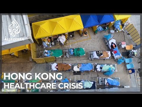 Hong Kong forced to use makeshift facilities for COVID patients