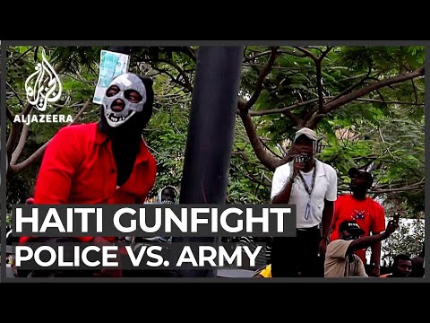 Haiti gunfight: Protesting police exchange fire with army