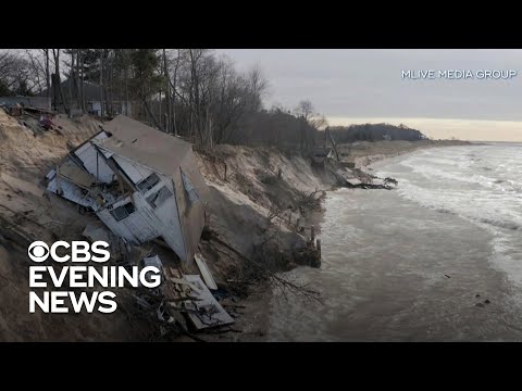 Lake Michigan erosion has homes crumbling into the water