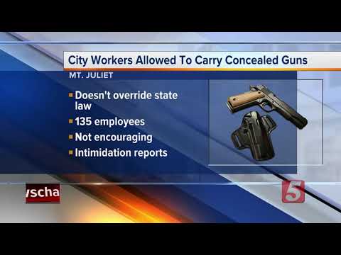 Mt. Juliet city employees can now conceal carry while on the job