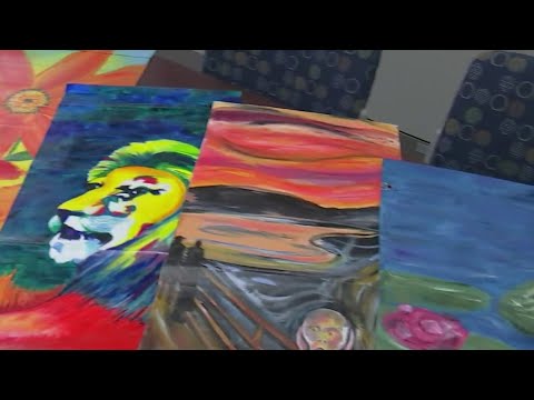 Students painting works of art for downtown Orlando