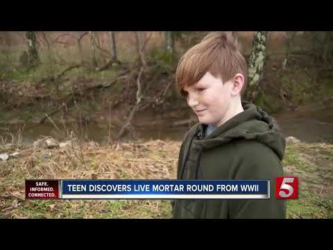 Teen discovers live WWII mortar round