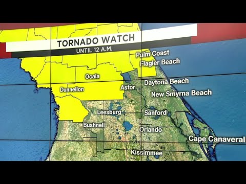 Tornado watch issued for several counties in Florida