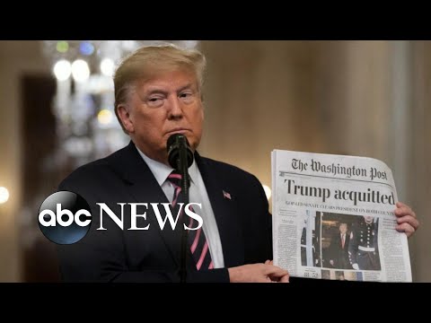 Trump celebrates victory in impeachment trial l ABC News